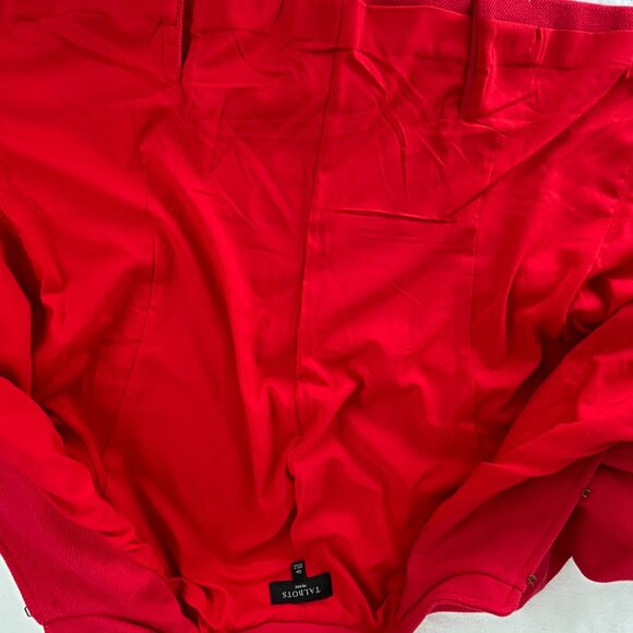 Talbots Women 6P Red Military Jacket Cotton Blend Buttons Twill Classic Holiday - Picture 14 of 16